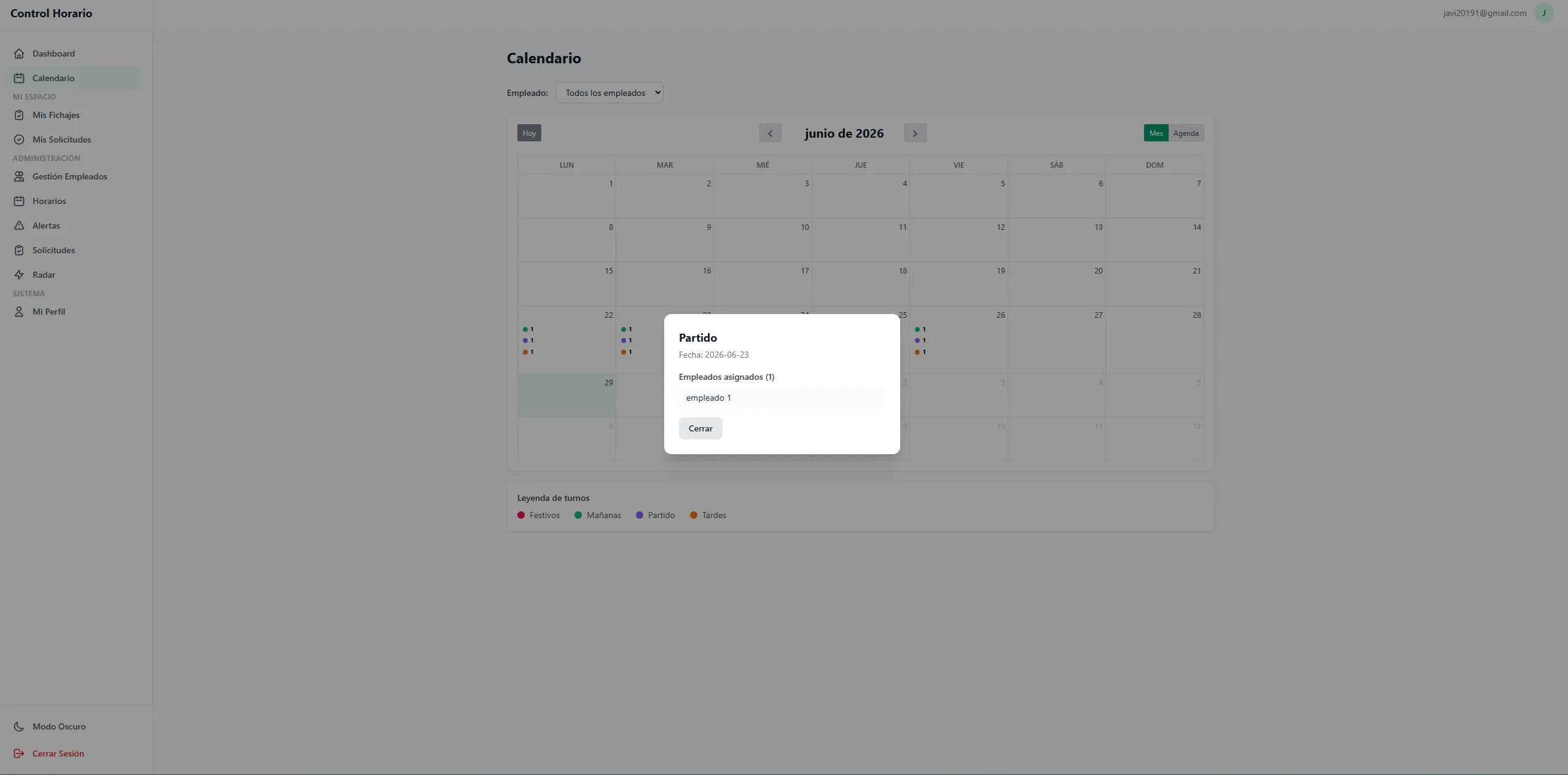 Captura de ERP Multitenant - Control Horario v2.0