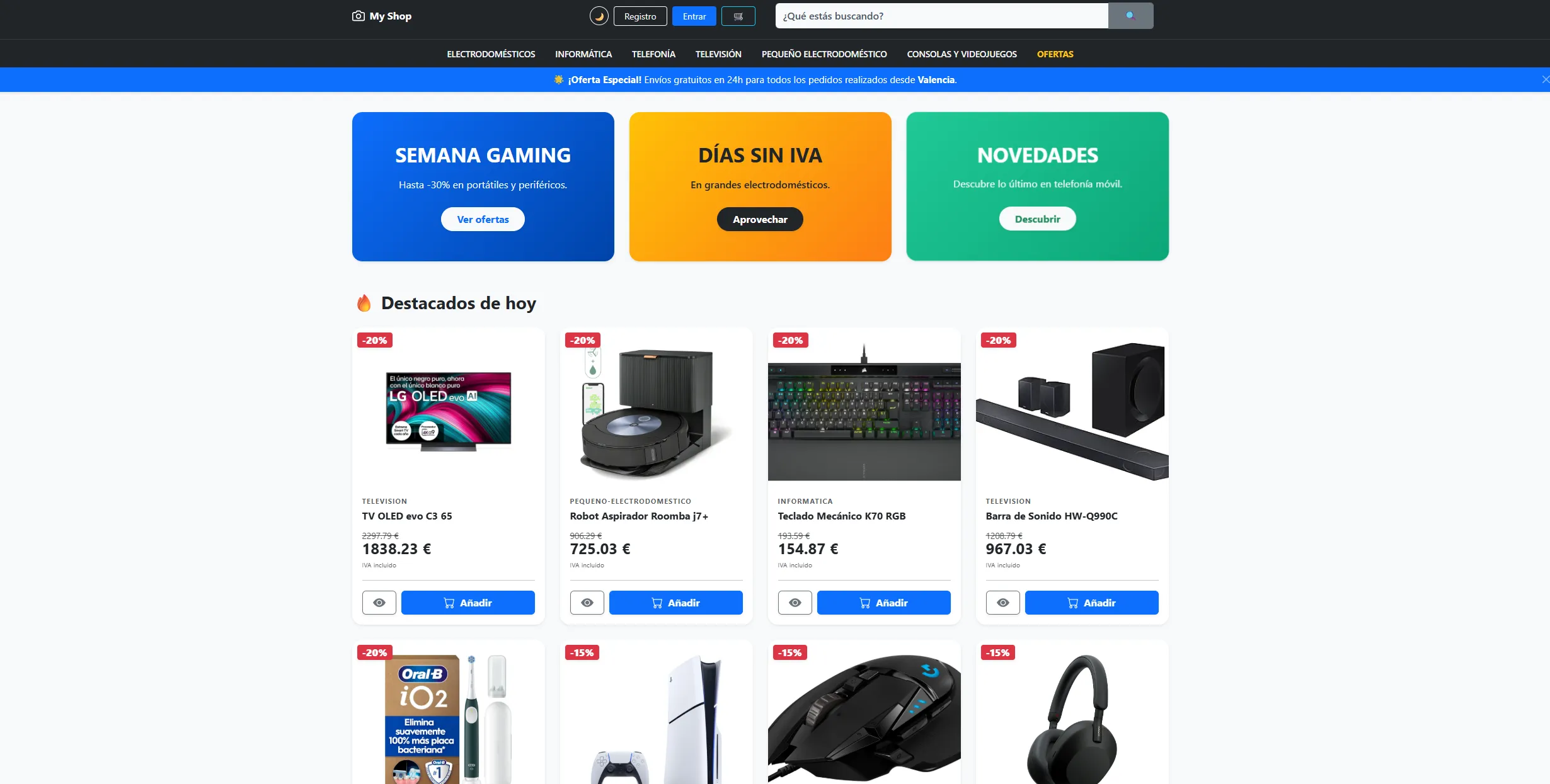 Captura del proyecto E-commerce Completo