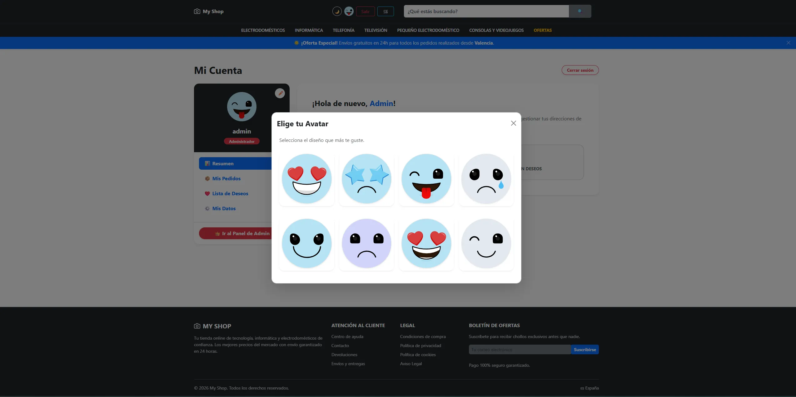 Captura del proyecto E-commerce Completo