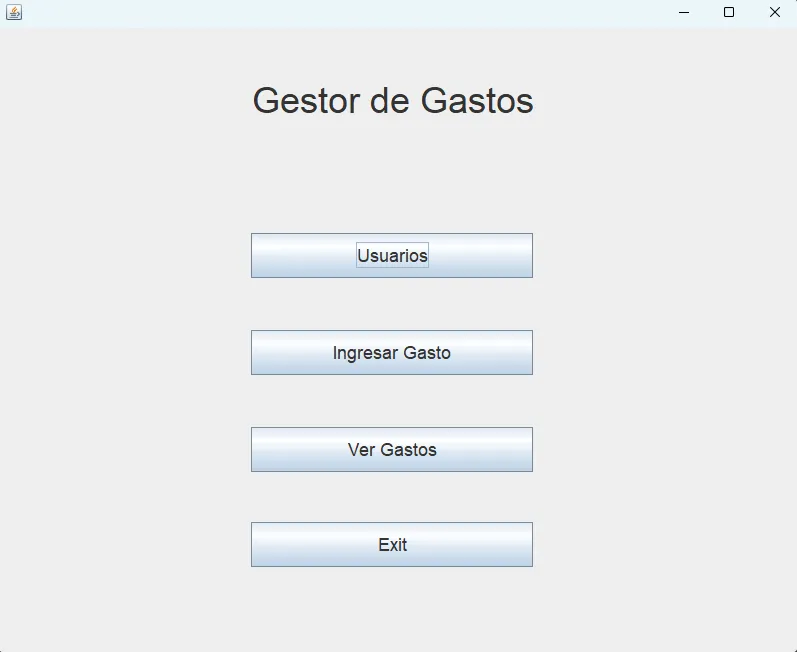 Captura del proyecto Gestor de Gastos - Java Swing + JPA + MySQL