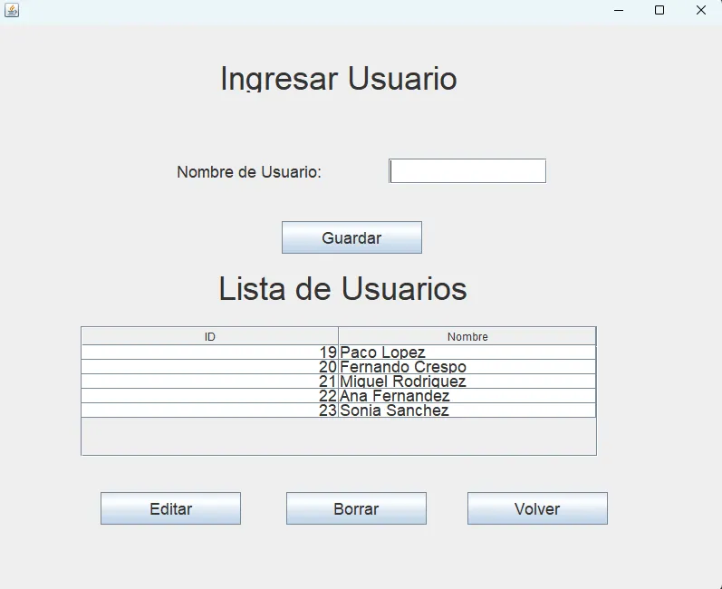 Captura del proyecto Gestor de Gastos - Java Swing + JPA + MySQL