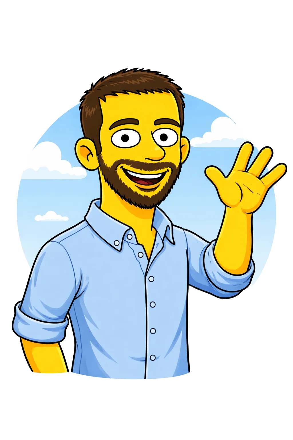 Caricatura estilo Simpson